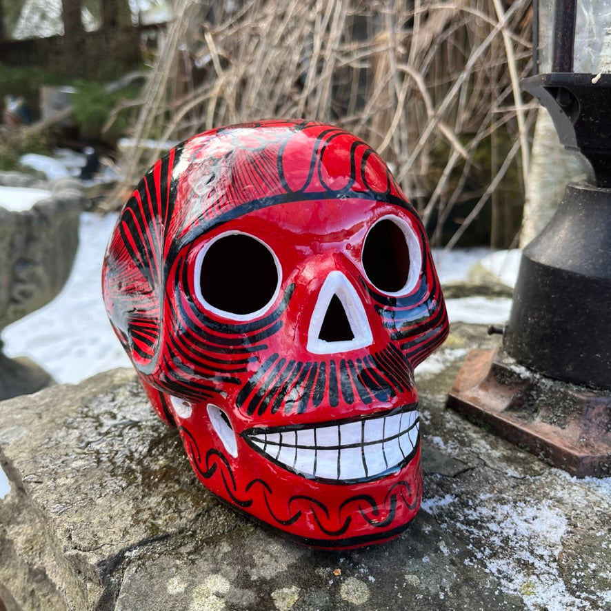Mexican Sugar Skull Sculpture