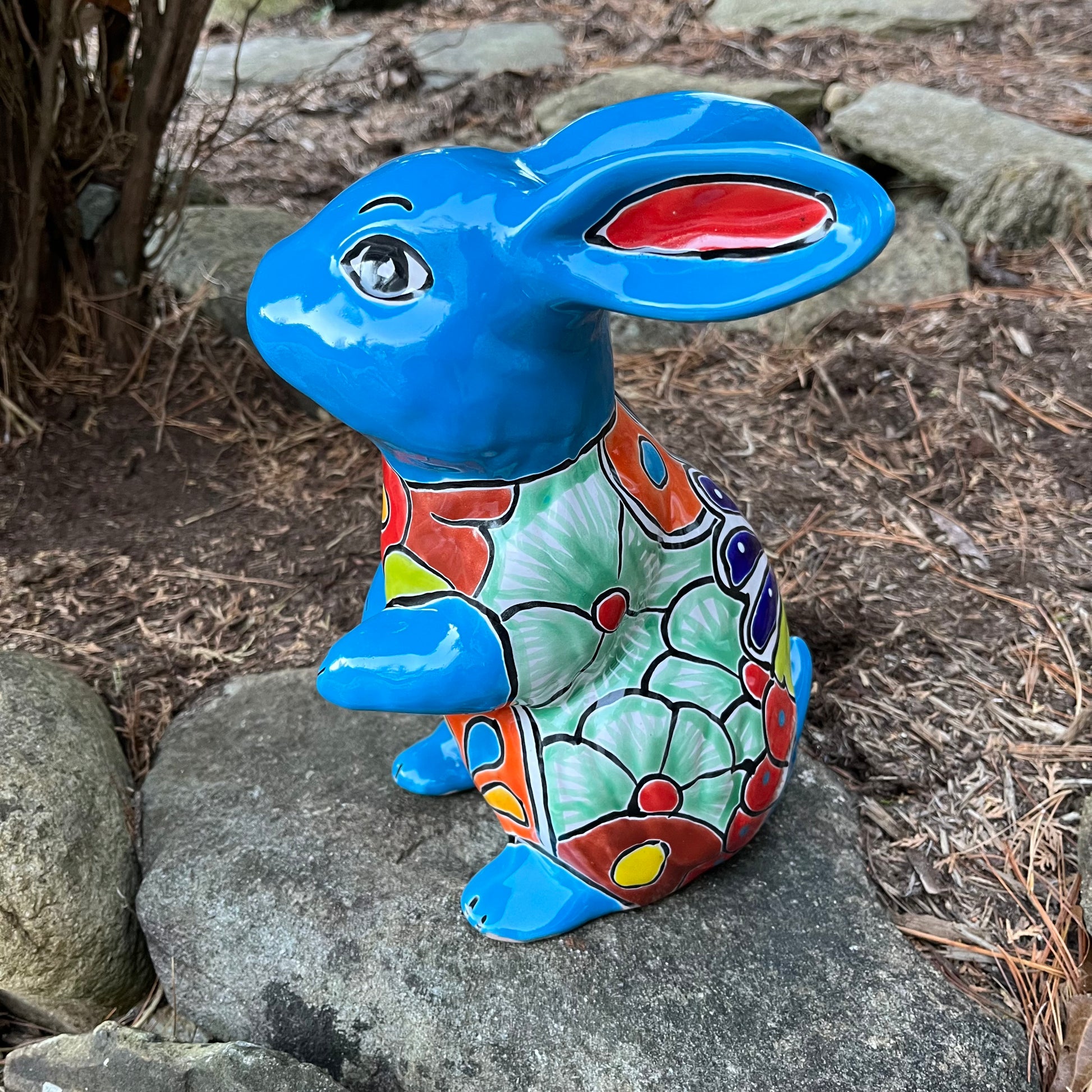 Mexican Talavera Bunny Rabbit Side