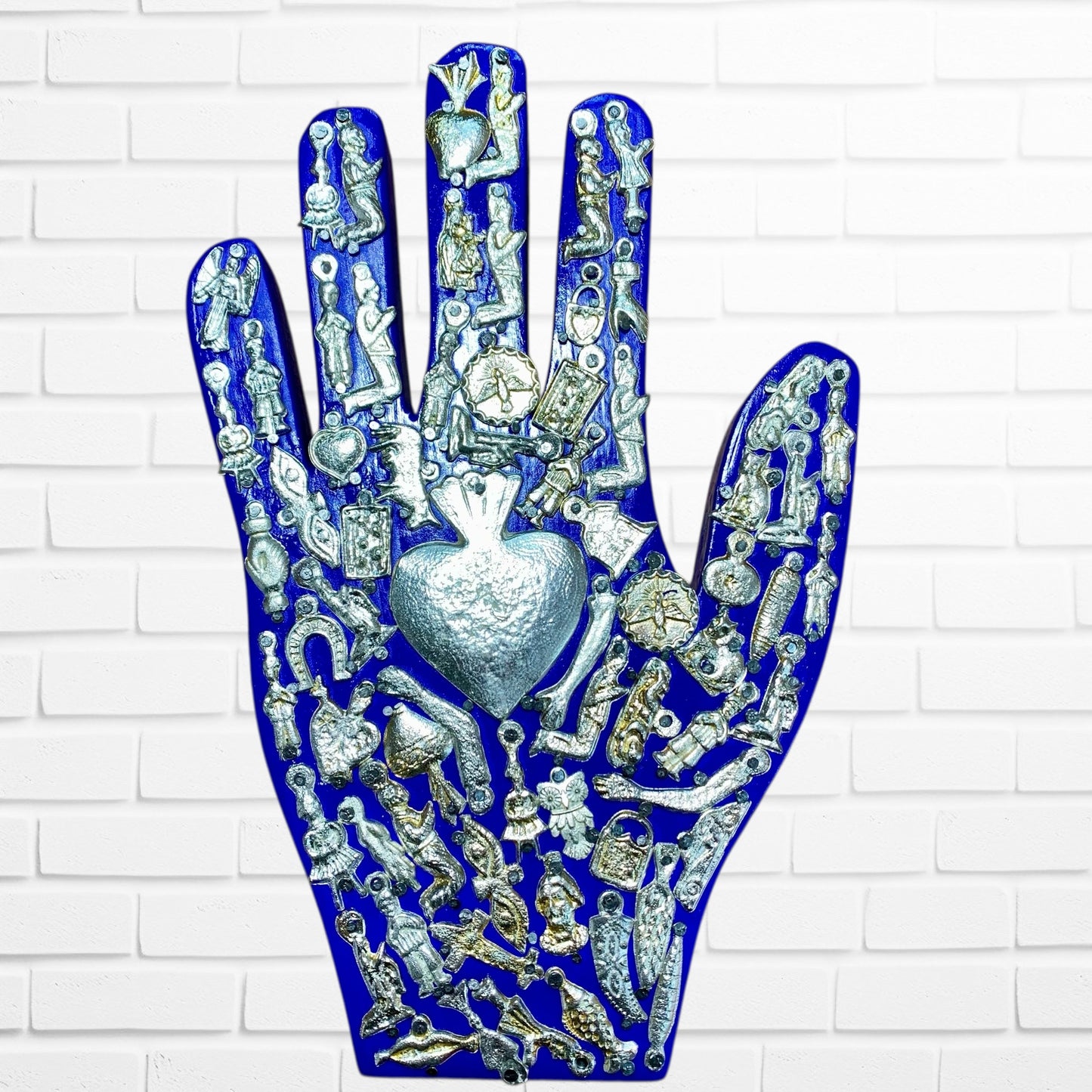 Healing Hand with Milagros charms