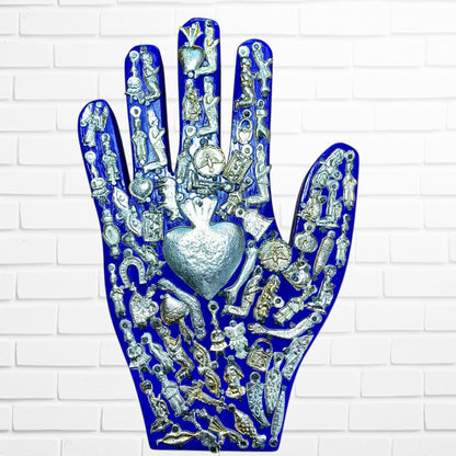 Healing Hand with Milagros charms