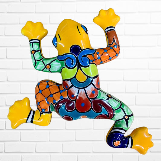 Talavera wall frog Gordo in Amarillo