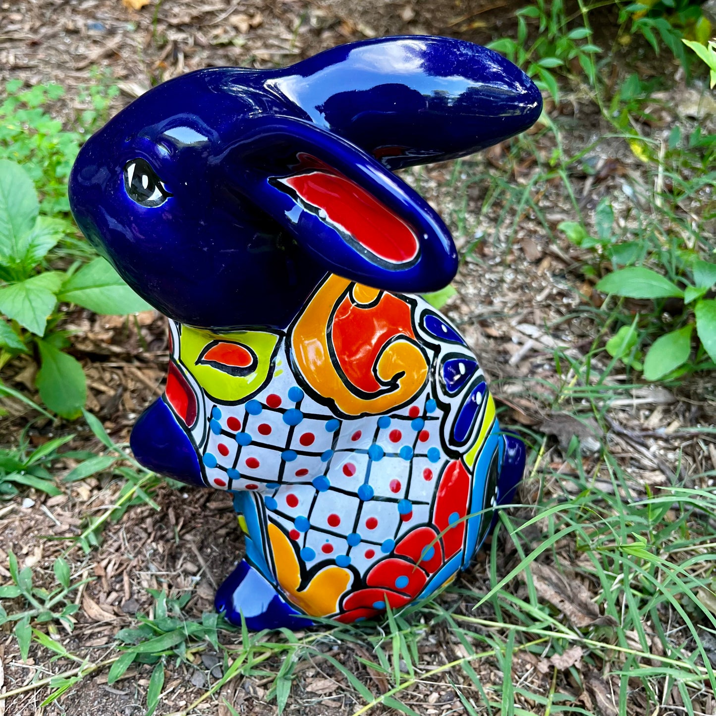 Talavera Rabbit Standing Bunny right side