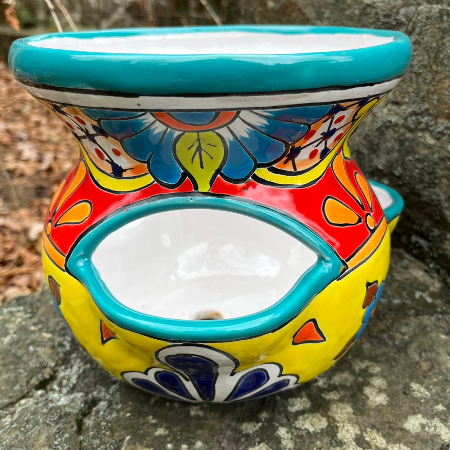 Mexican Talavera Strawberry Pot Chica Small Side with opening