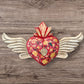 Winged Heart Decorado Oleo Grande Front