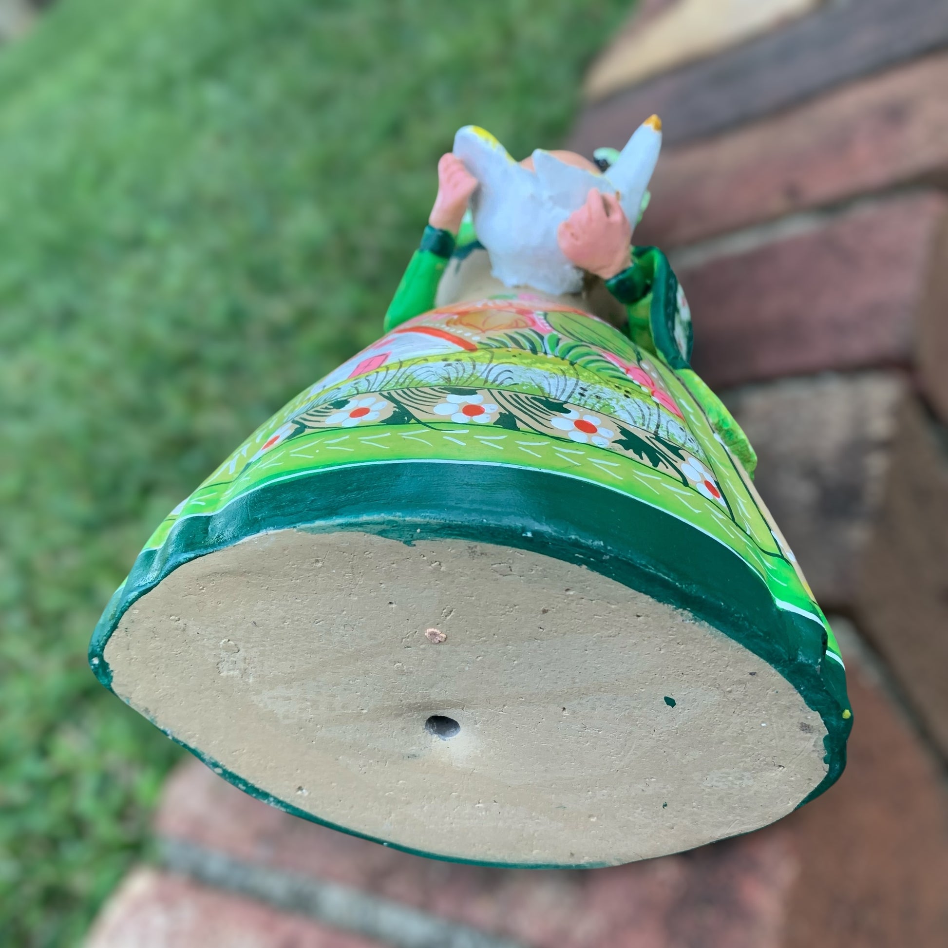 Hand painted Maria doll bottom