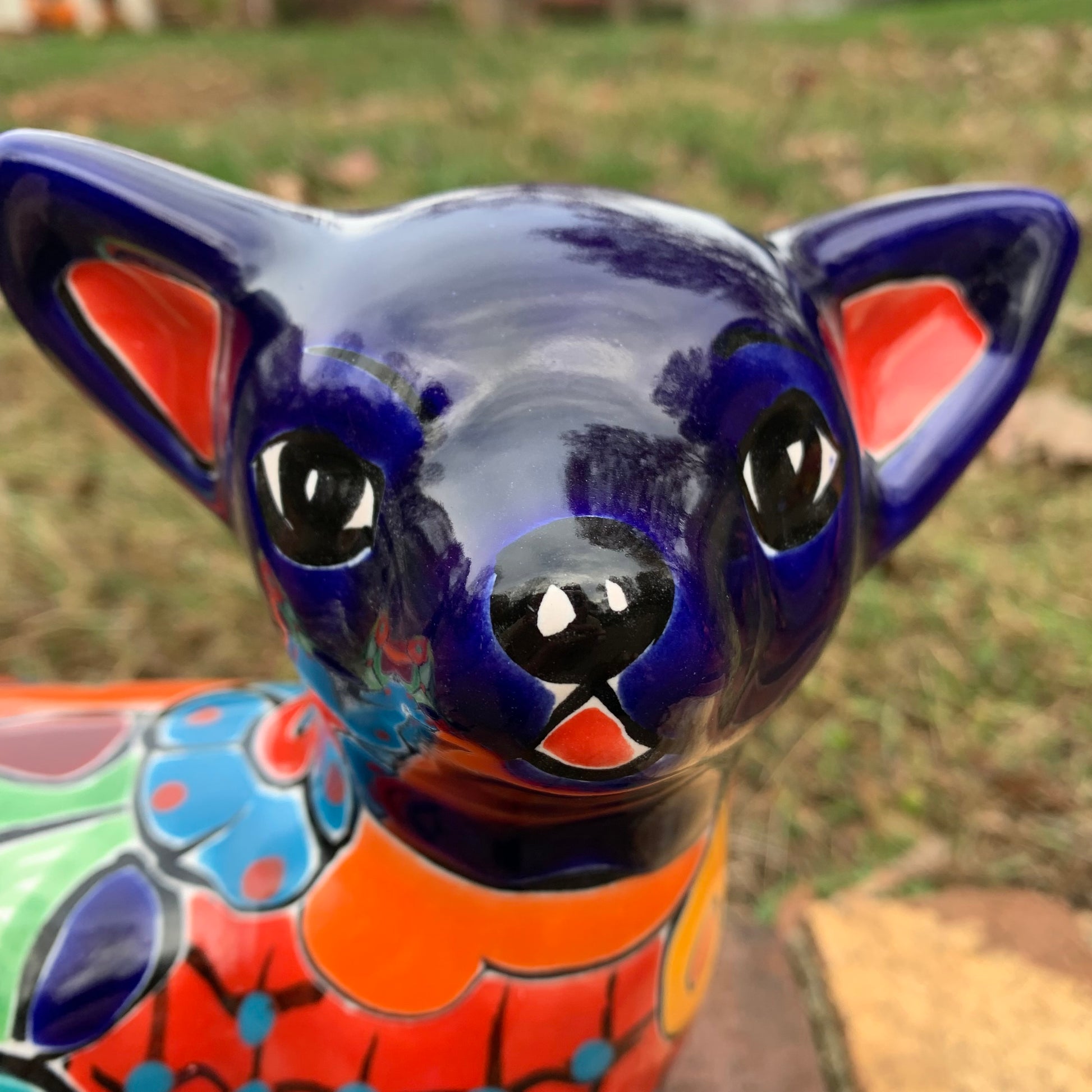 Chihuahua Talavera Pottery face