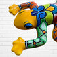 Talavera wall frog Gordo in Amarillo Frog