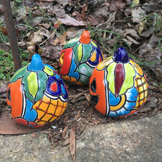Talavera pumpkin JOL set left side