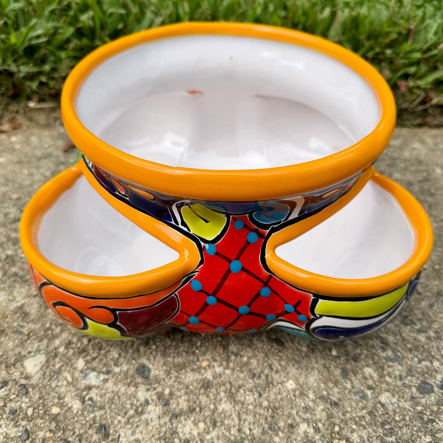 Mexican Talavera Strawberry Pot