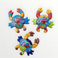 Talavera ceramic crab set with three colorful crabs.