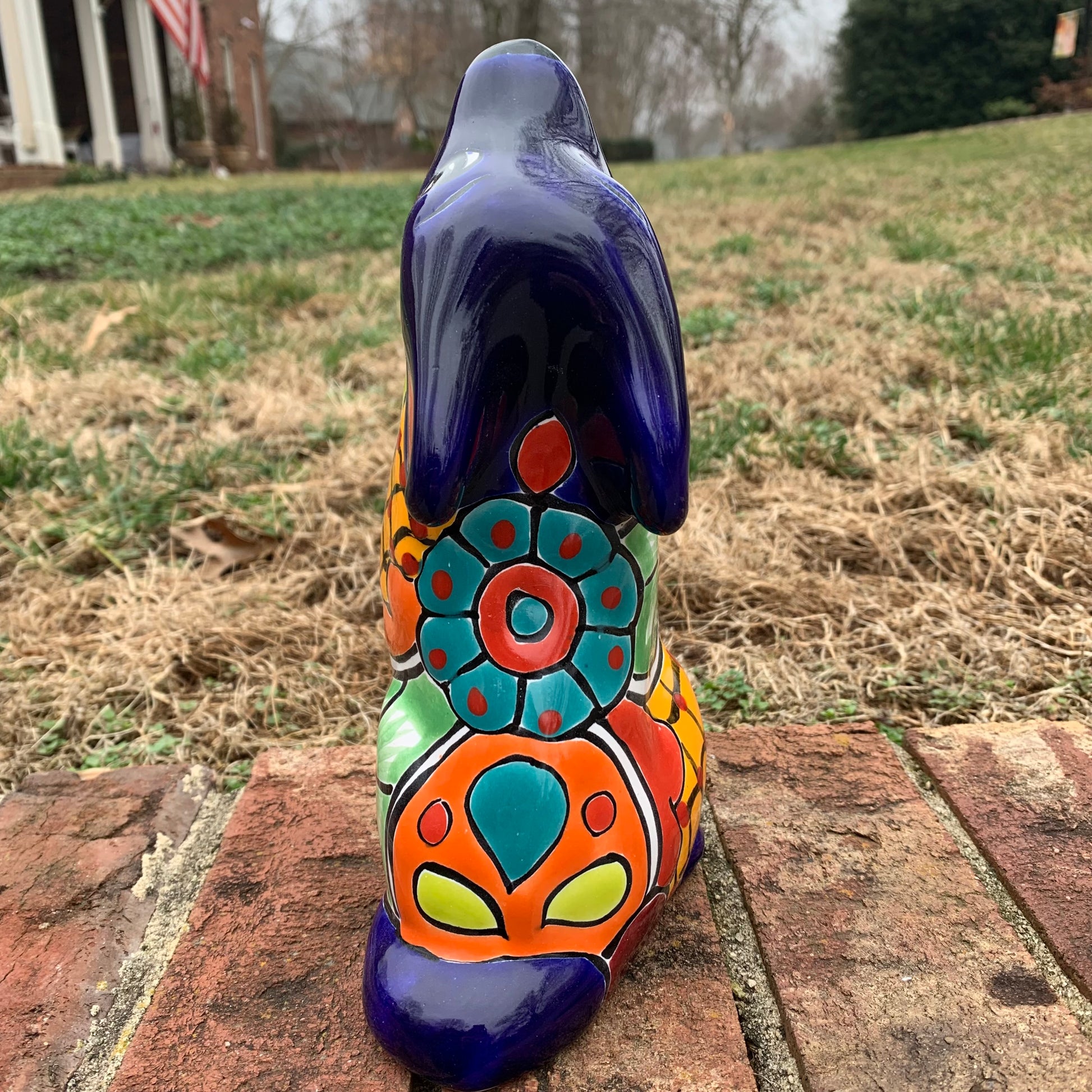 Mexican Talavera Coyote back view