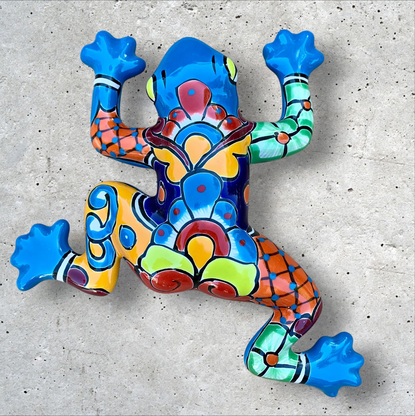 Talavera wall Gordo from multi color with turquoise 