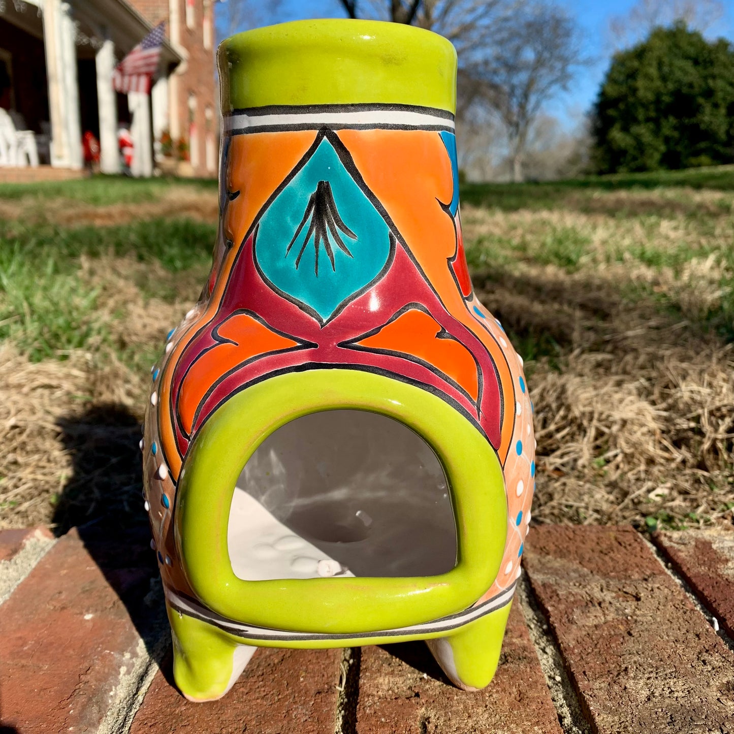 Talavera Chiminea Candle Holder Chico