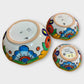 Mexican Talavera Nesting bowl set Amarillo side design