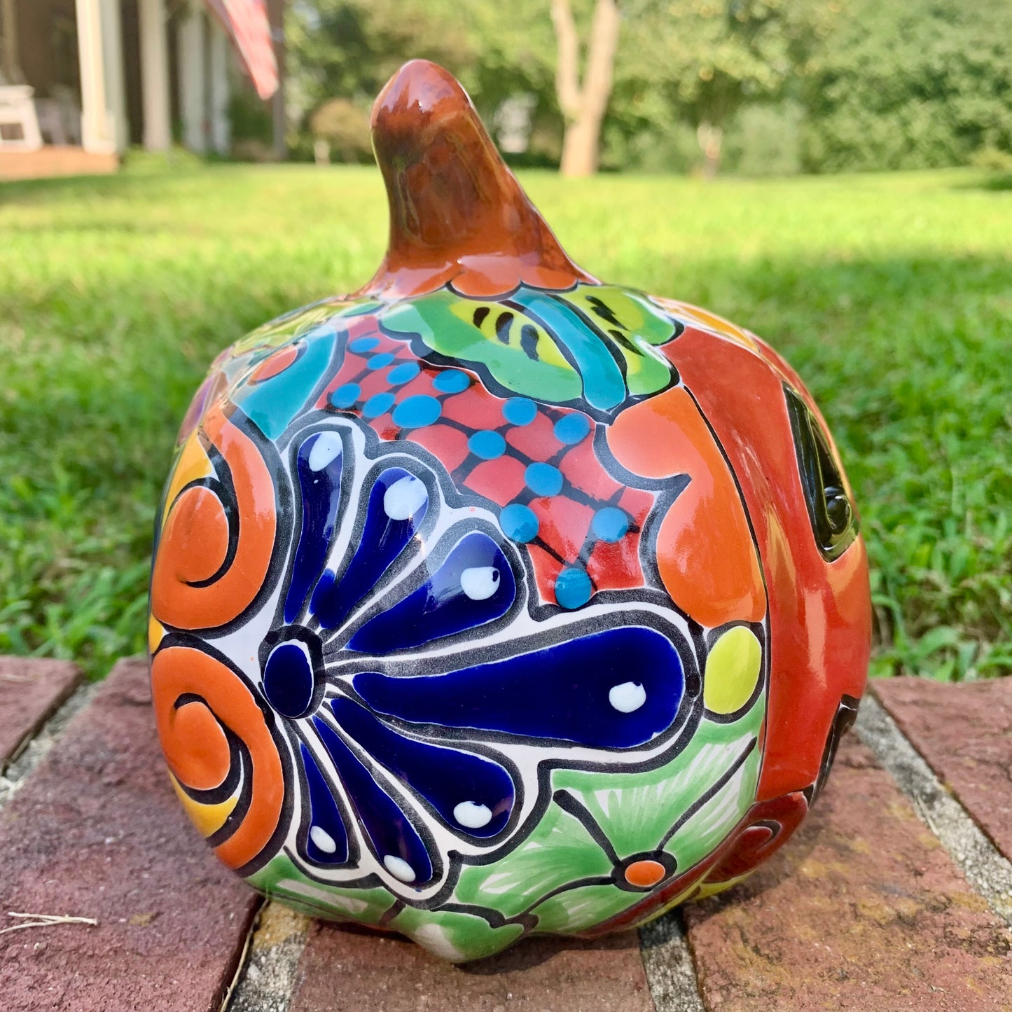 Talavera pumpkin calabaza JOL left side