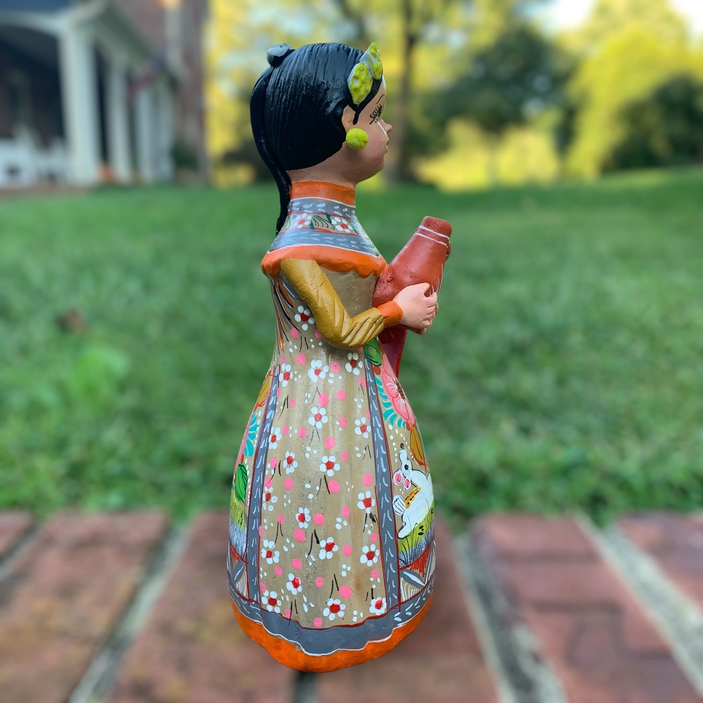 Hand painted Maria doll left side