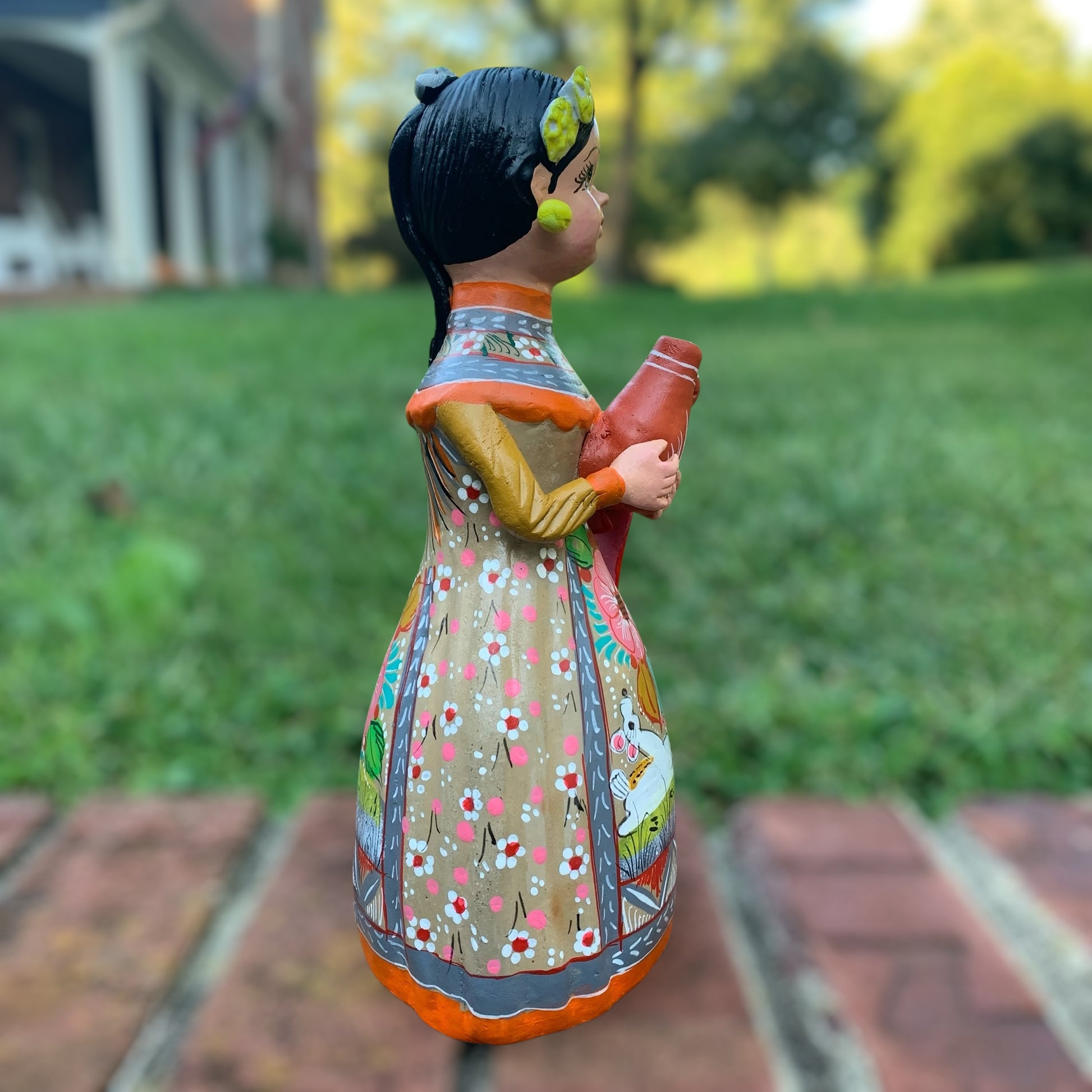 Hand painted Maria doll left side