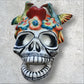 Floral hummingbird sugar skull front 