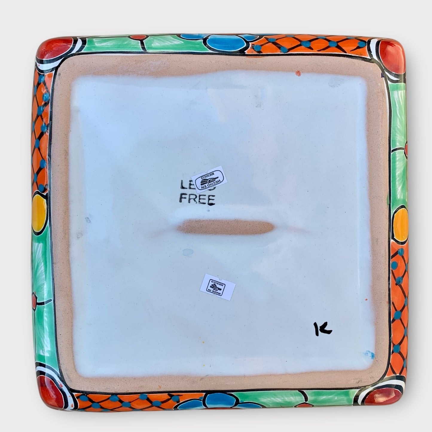 Talavera Serving Dish Cuadrado Bottom