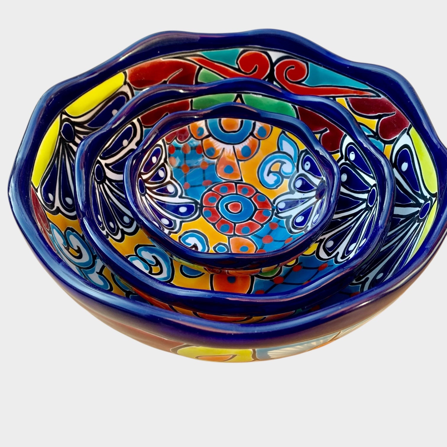 Talavera Nesting Bowl Set Top