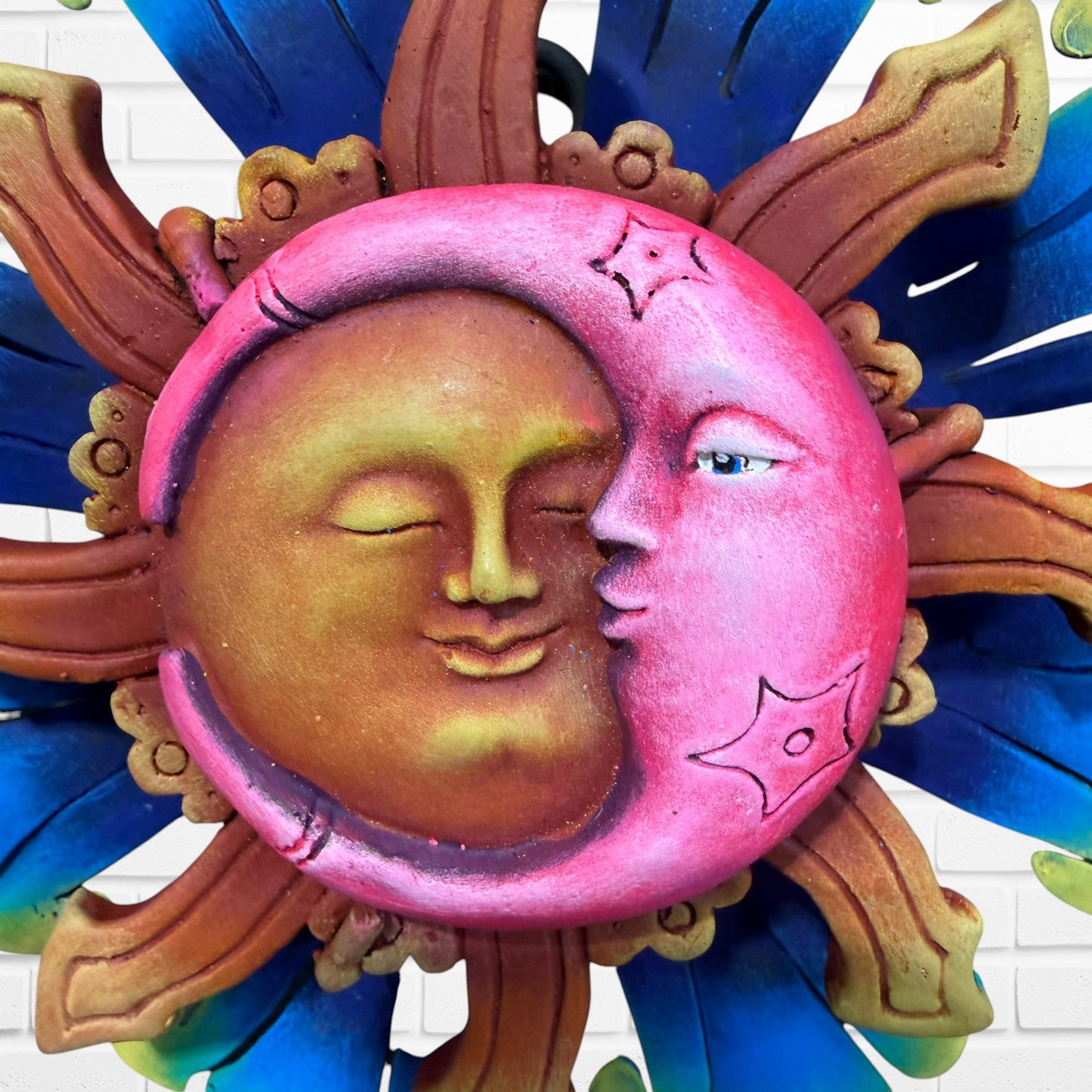 Sun with Pink Star Moon