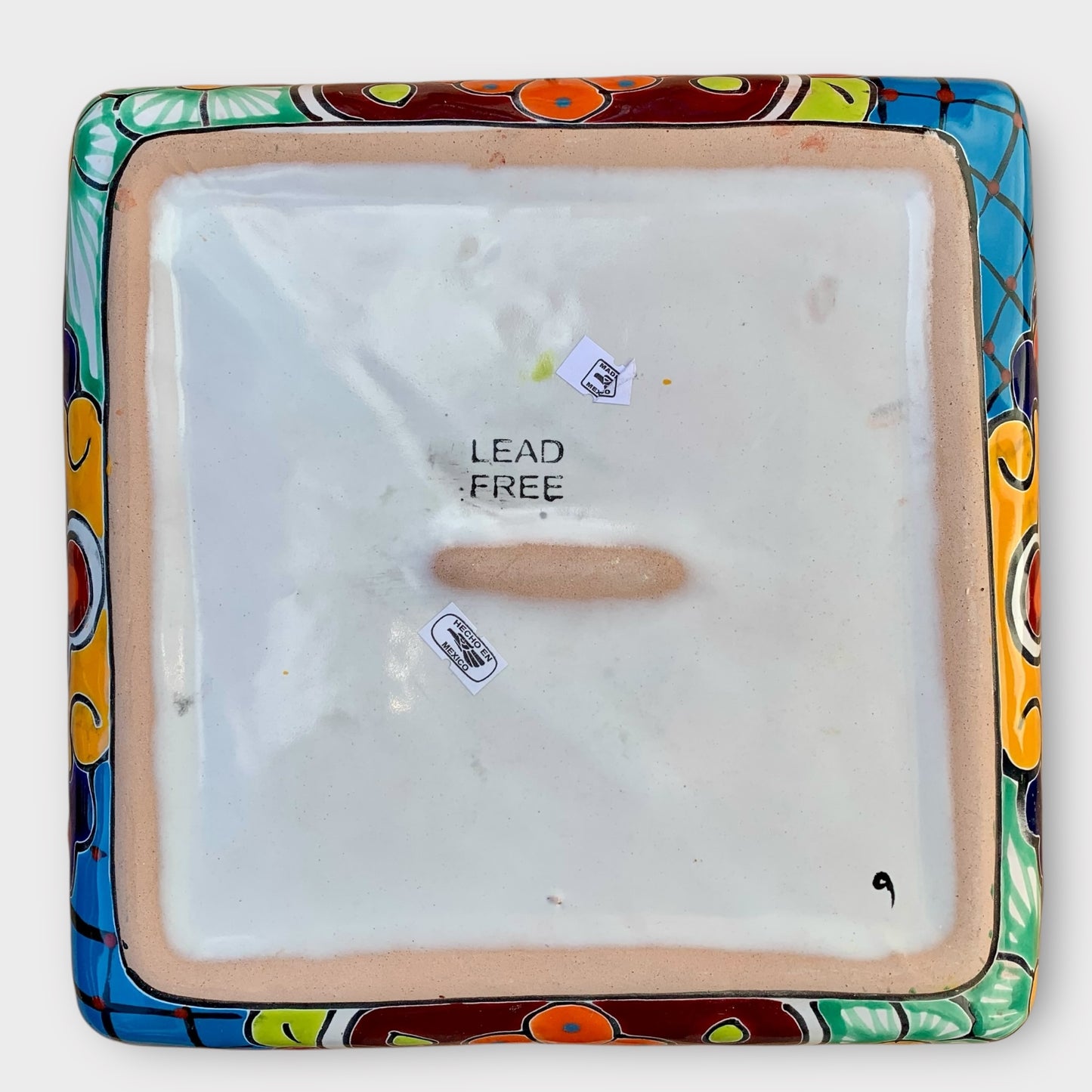 Talavera Serving Dish Cuadrado Bottom