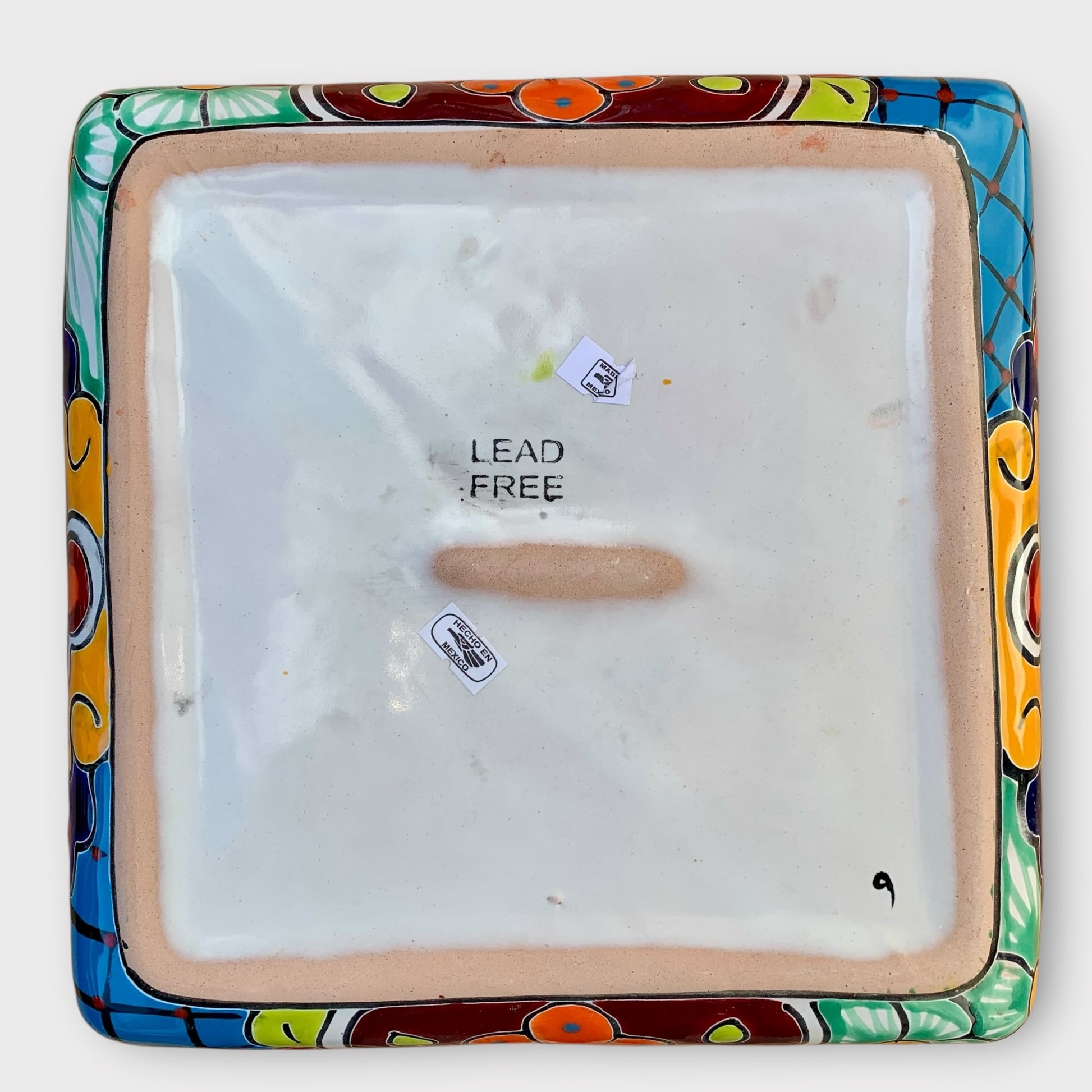 Talavera Serving Dish Cuadrado Bottom