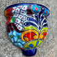 Talavera jardiniere wall planter pot left side