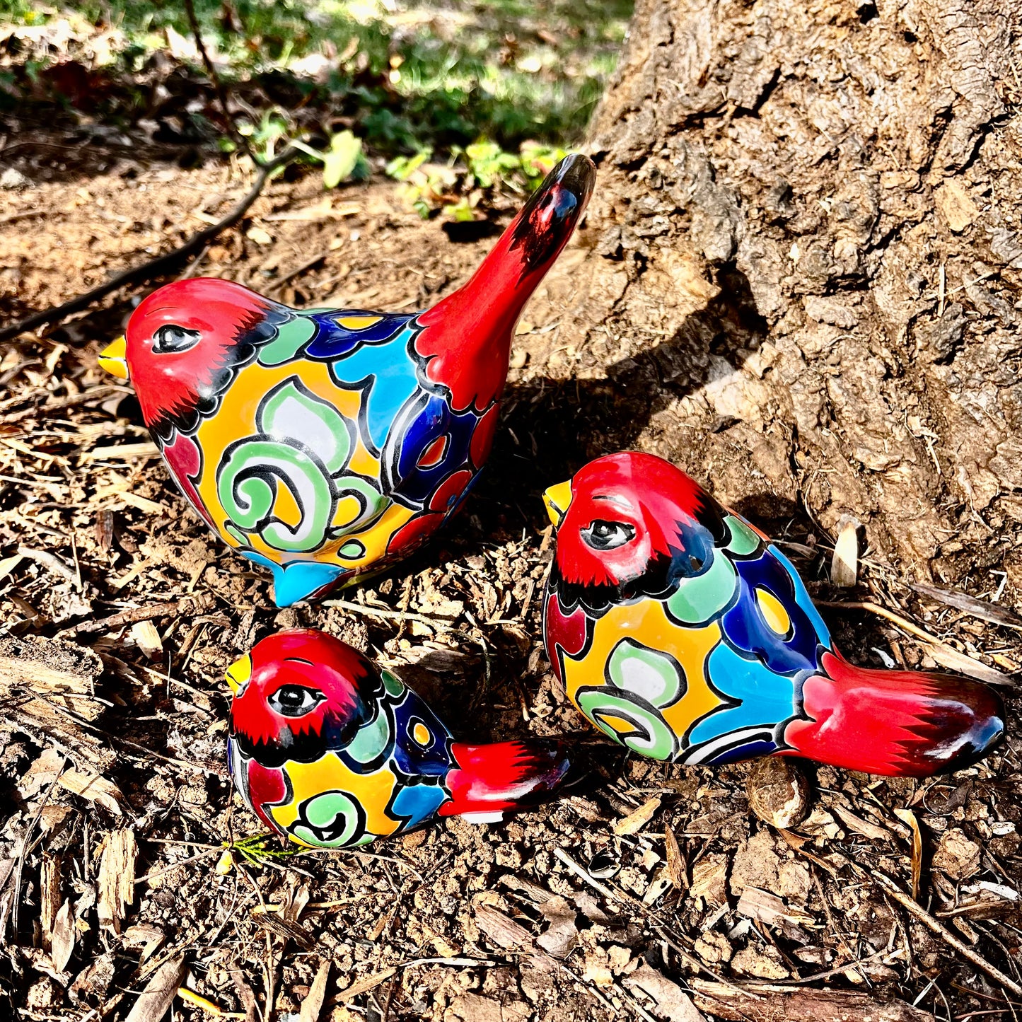 Talavera pottery birds side