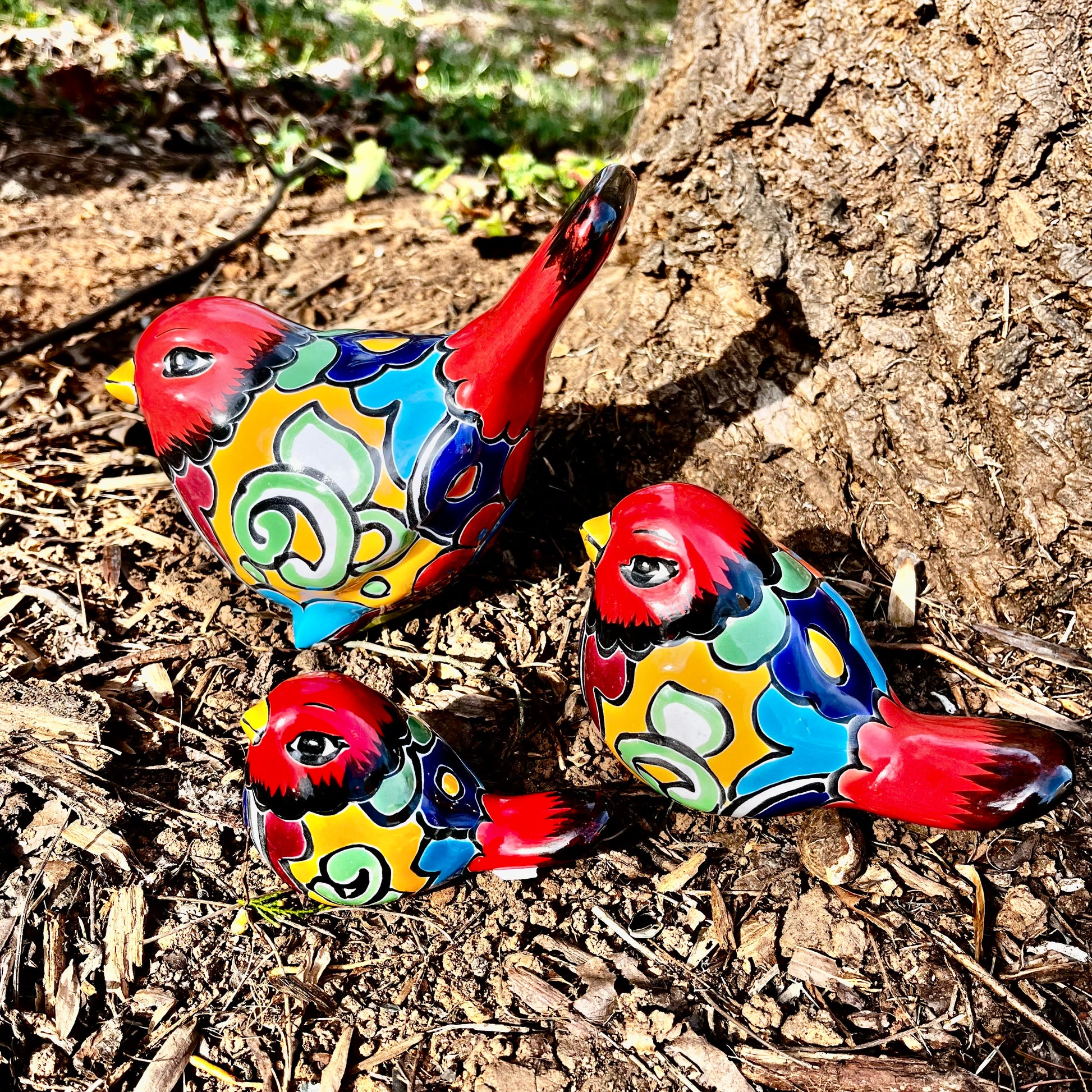 Talavera pottery birds side