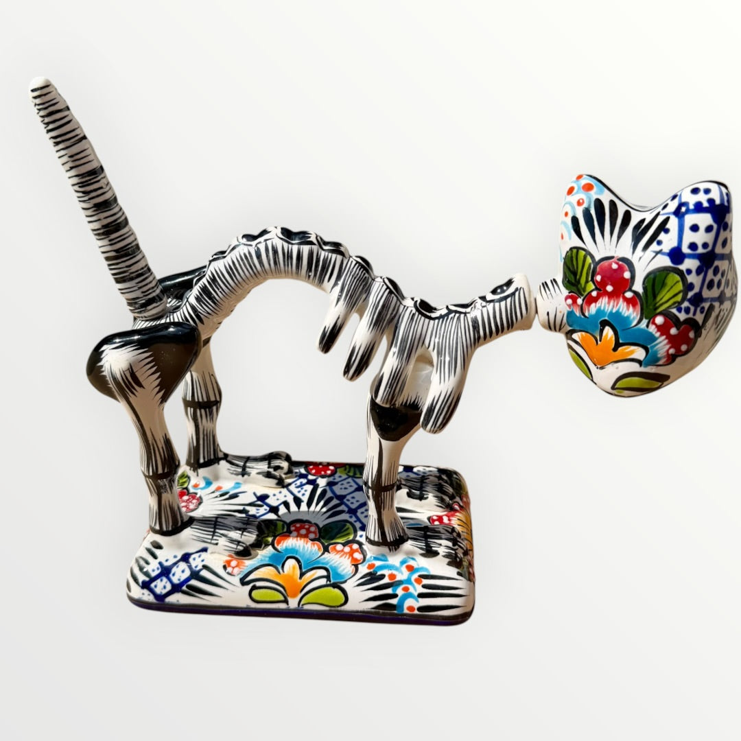 Talavera Cat Catrina - Día de los Muertos