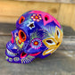 Mexican pottery painted sugar skull right side