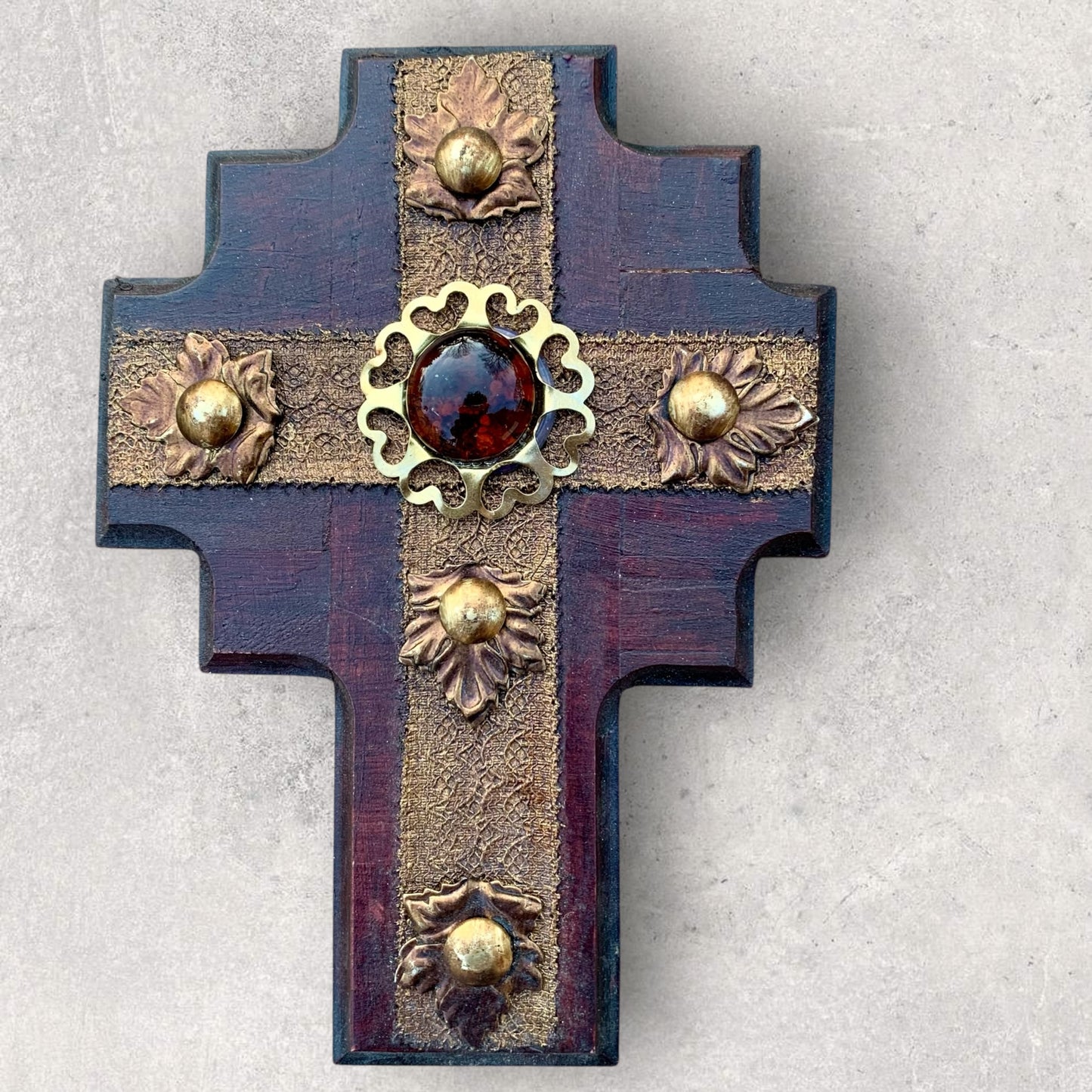 Rustic Wood Medallion Cross