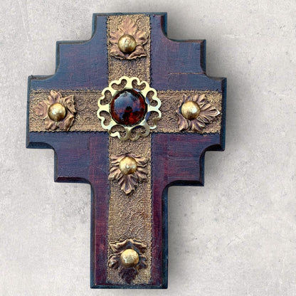Rustic Wood Medallion Cross