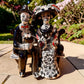 Mexican Catrina Couple on a Bench