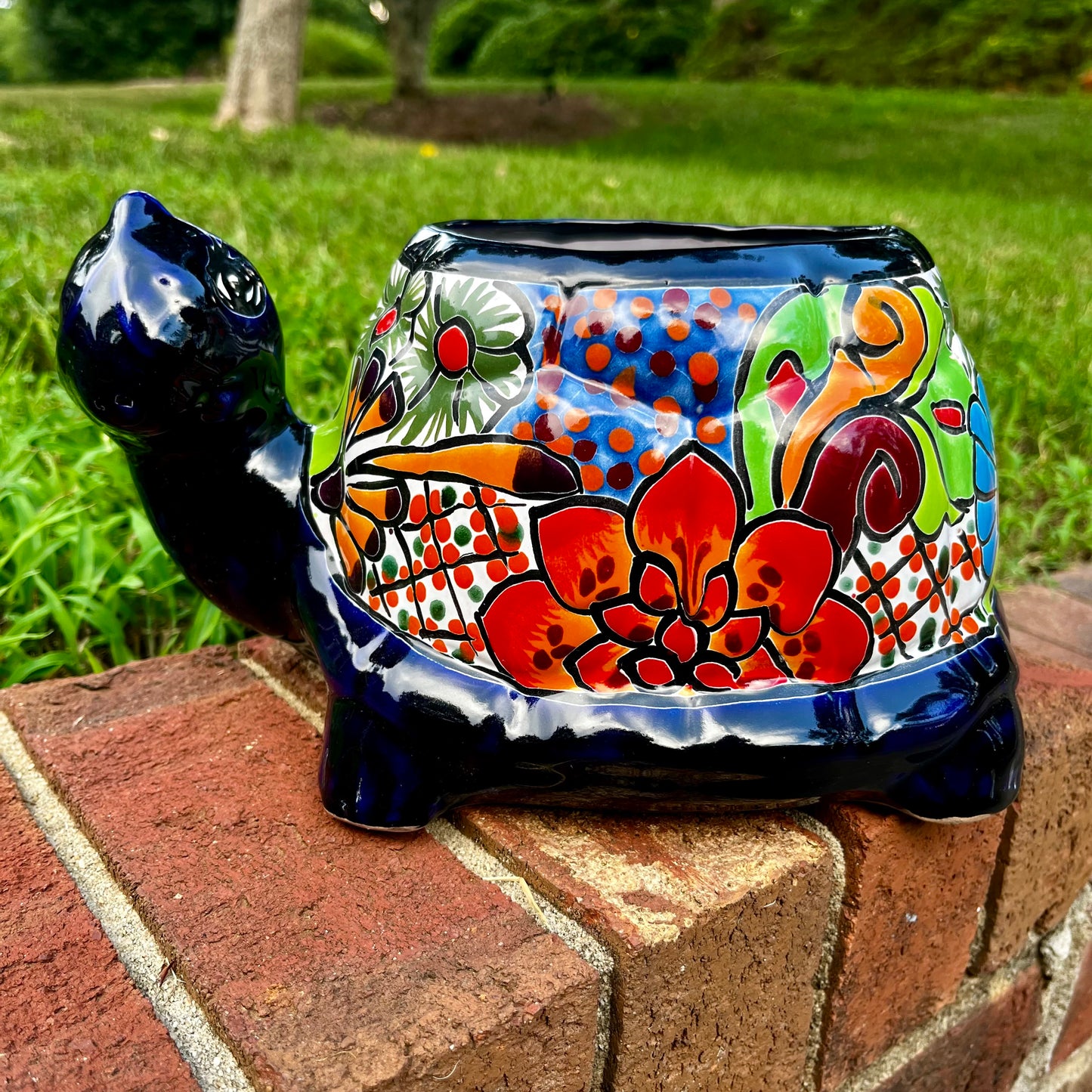 Talavera Turtle Planter