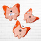 Three colorful talavera butterfly wall art pieces with orange and traditional multicolor patterns, back view.