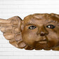 Wood Winged Rustic Cherub Faces