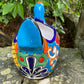 Mexican Talavera chicken planter pot back