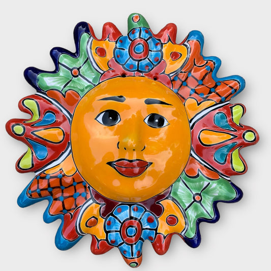 Mexican Talavera Sun Face