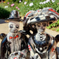 Mexican Catrina Couple on a Bench