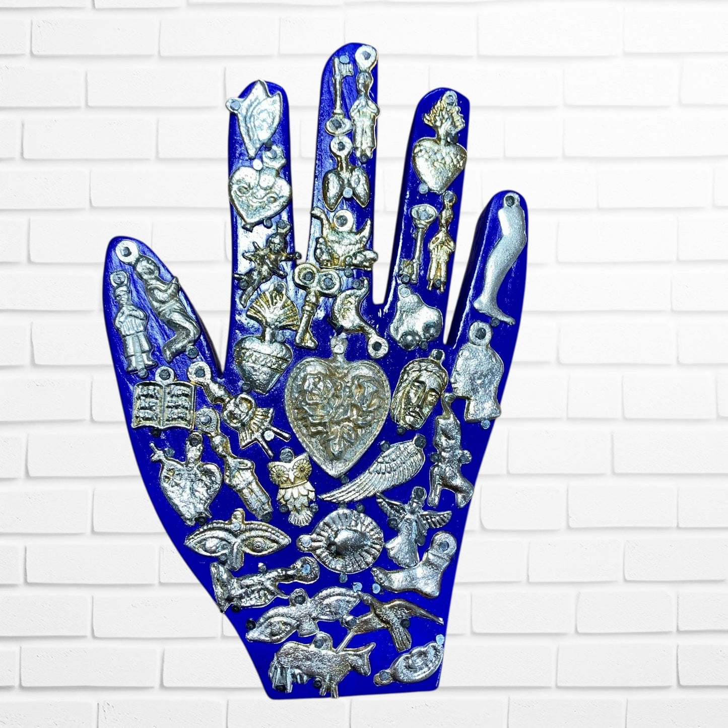 Milagros Healing Hand Chico Cobalt