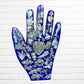 Milagros Healing Hand Chico Cobalt