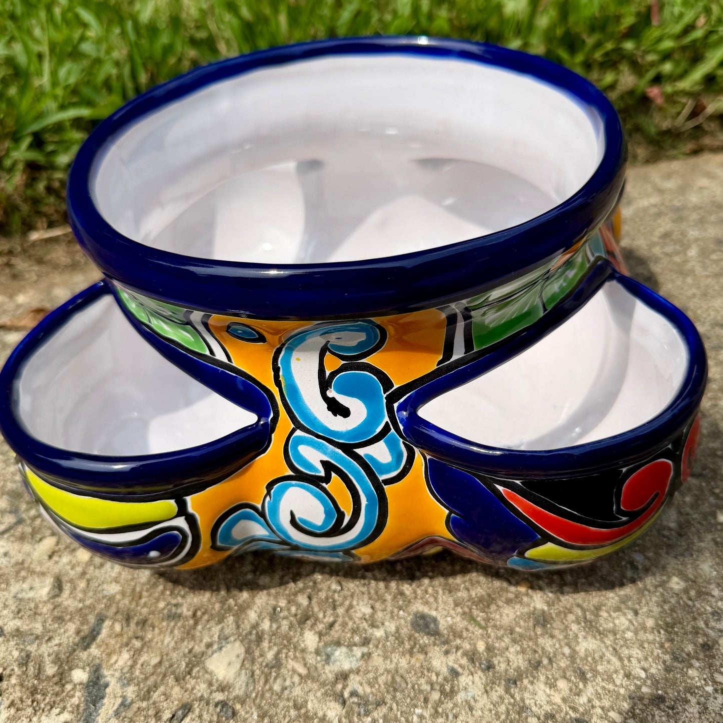 Mexican Talavera Strawberry Pot