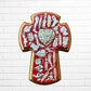 Milagros Wood Cross Chico Red rojo