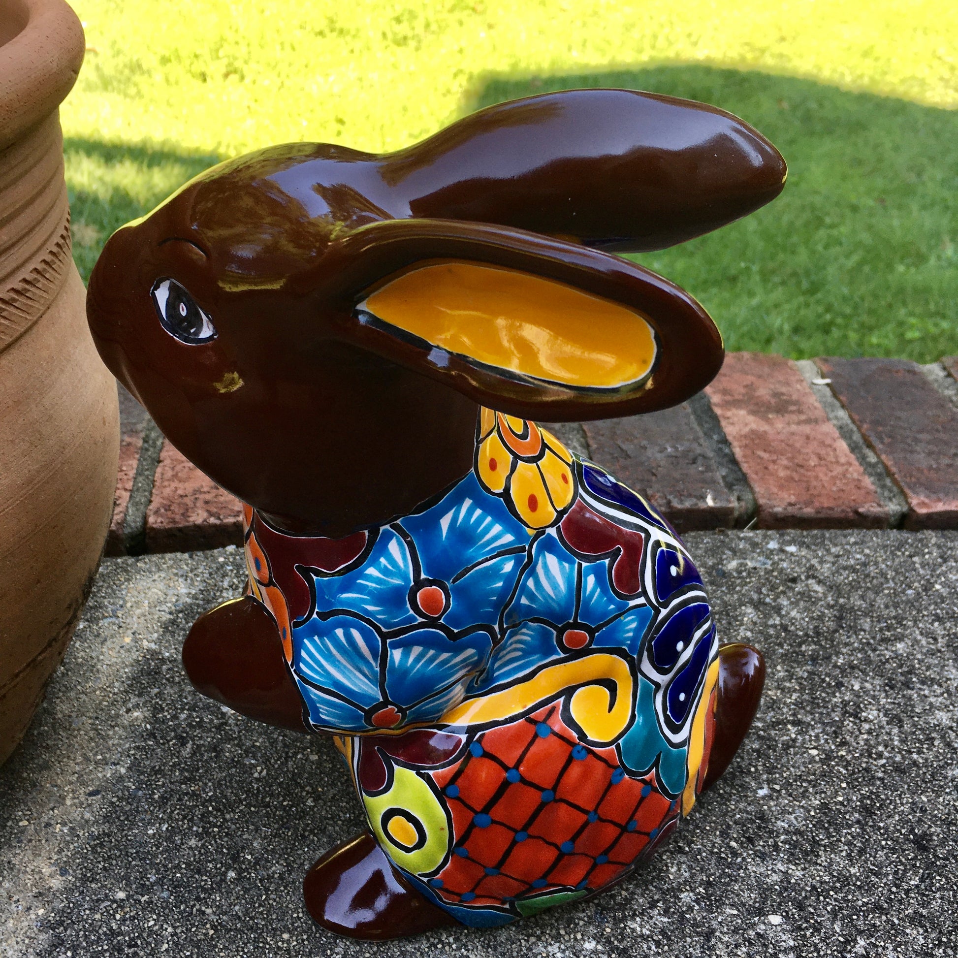 Talavera Standing bunny rabbit figurine right side