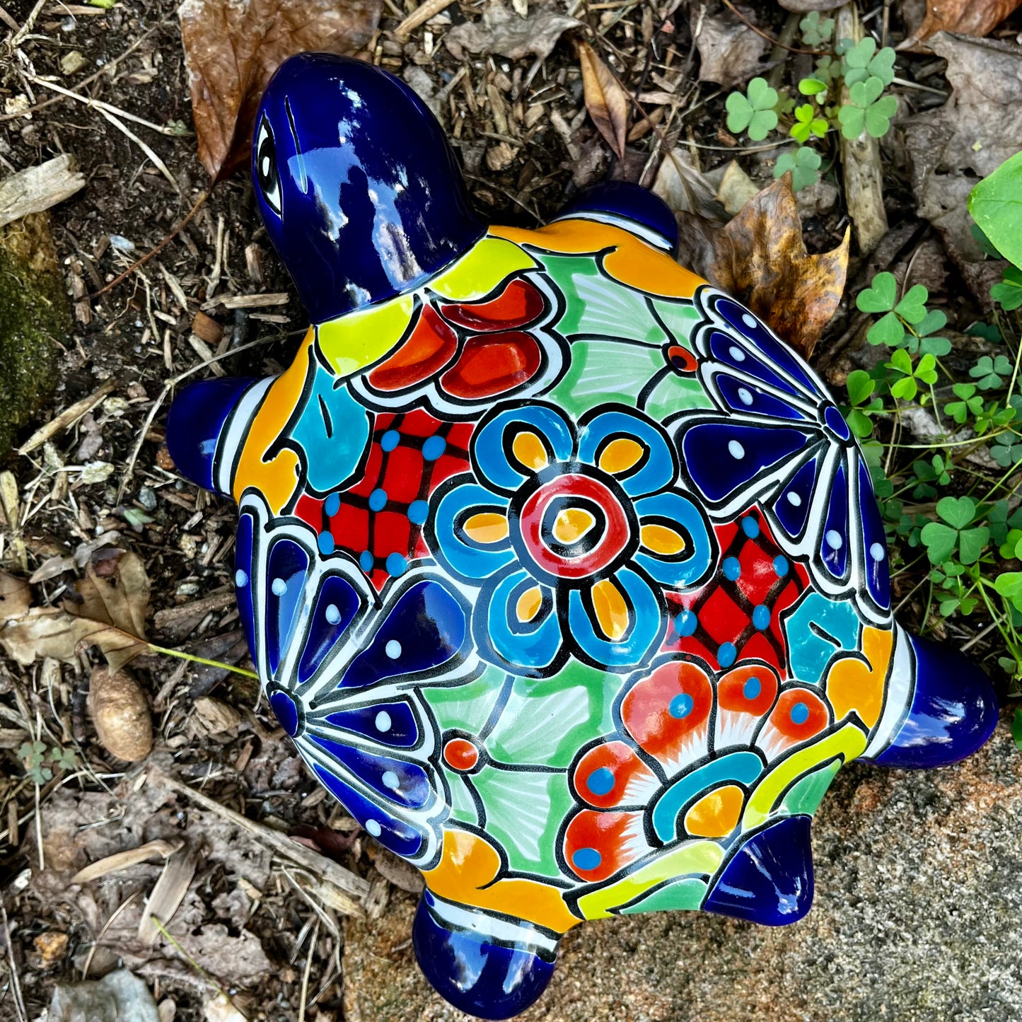 Talavera turtle figurine top