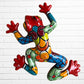 Mexican Talavera wall frog red was multicolor Designs