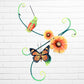 Decorative Hummingbird Golden Butterfly Floral Metal Wall Art
