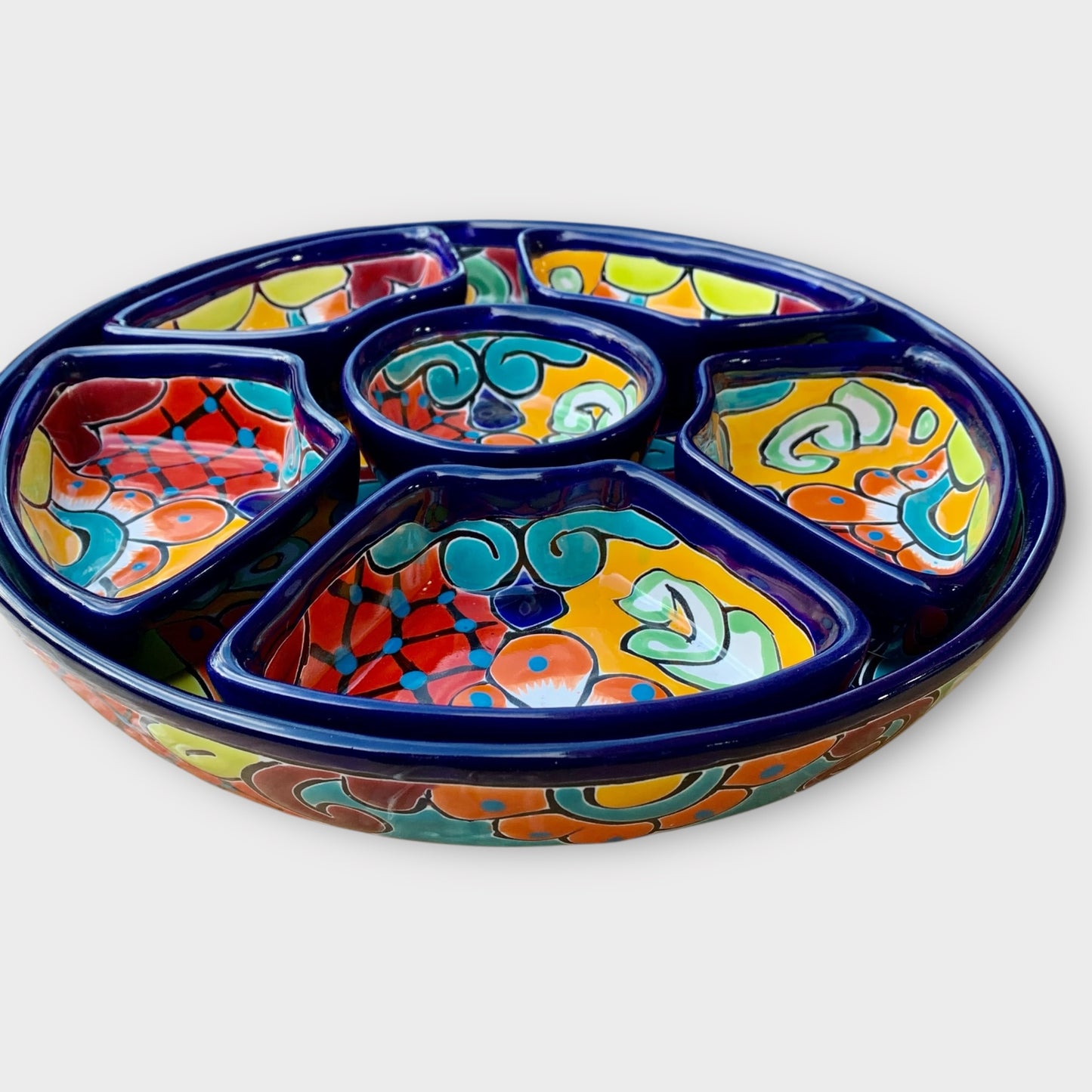Mexican Talavera sectional serving dish  Top